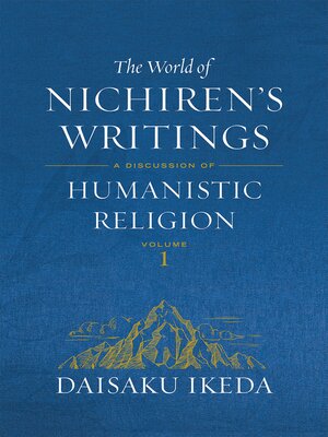 cover image of The World of Nichiren's Writings, Volume 1